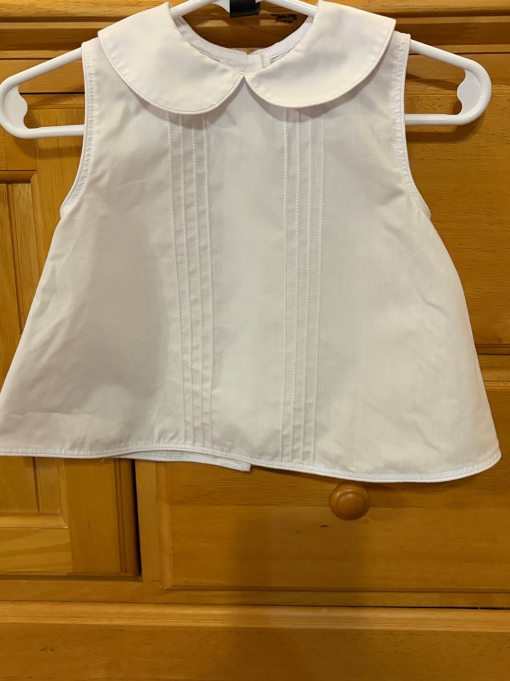 Auraluz Baby Boy's White Hand Embroidered Diaper Shirt Size 6 Months